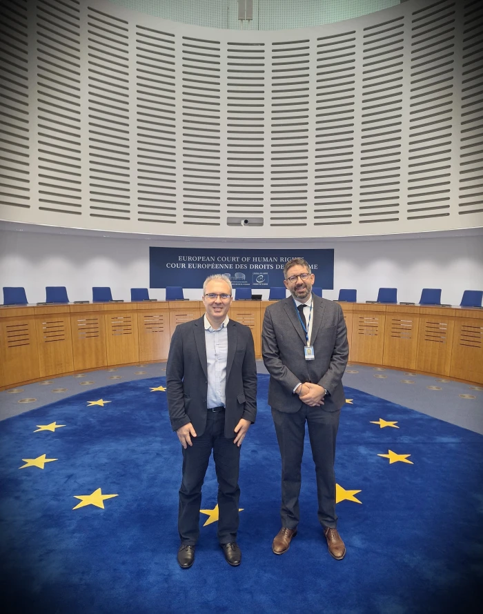 Судија Дудаш са судијом ЕСЉП проф. др Матејом Ђуровићем